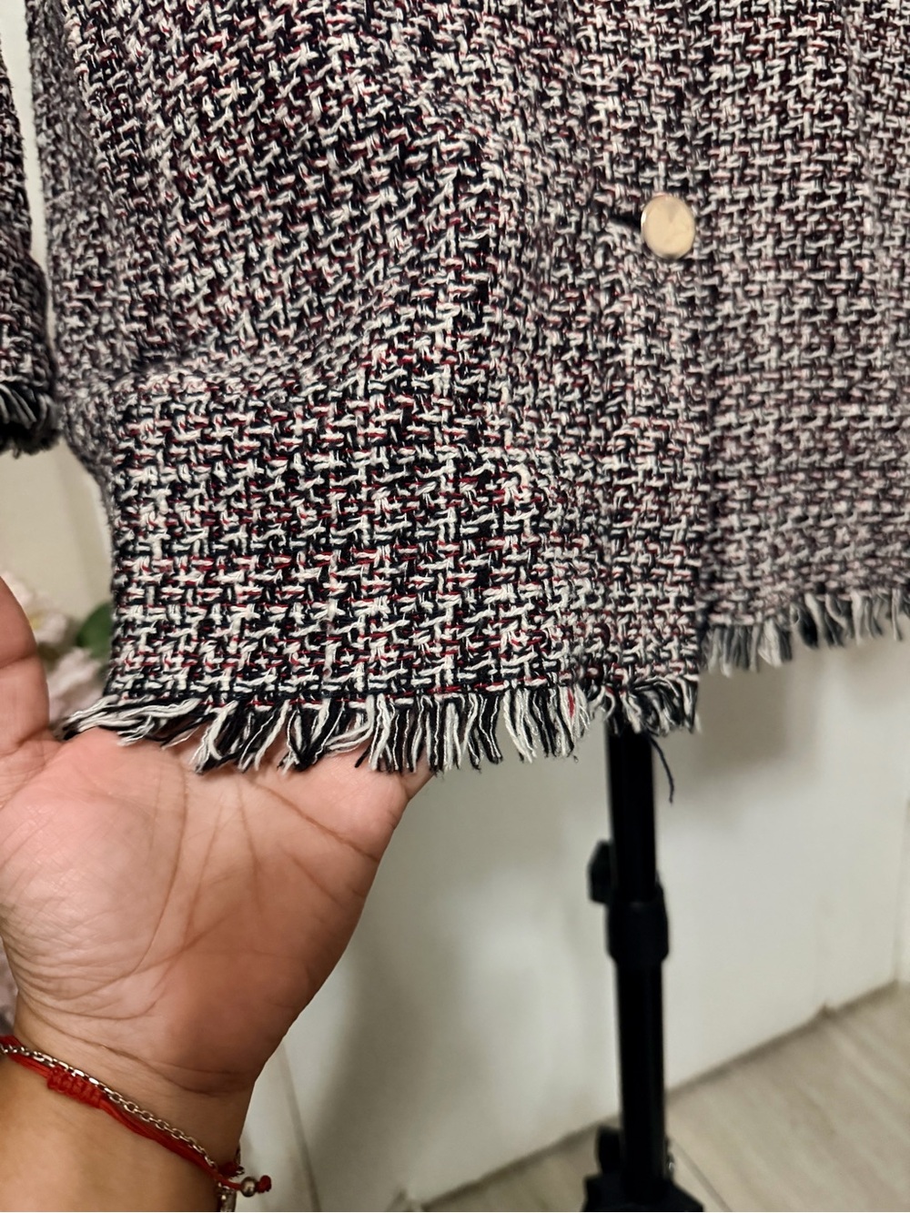 ZARA Multi-Color Tweed Button Jacket - Picture 6 of 6